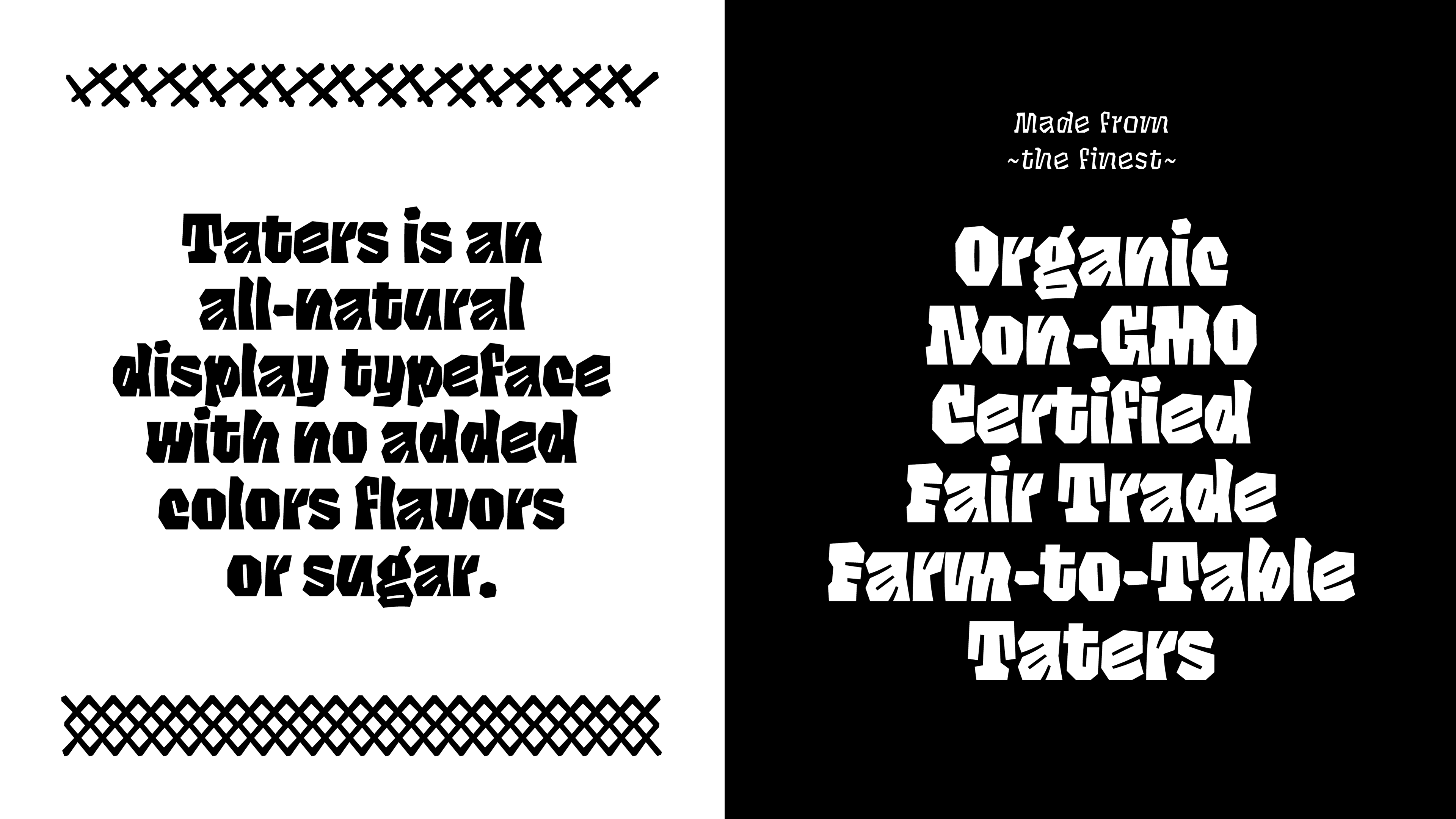Example font Taters #3